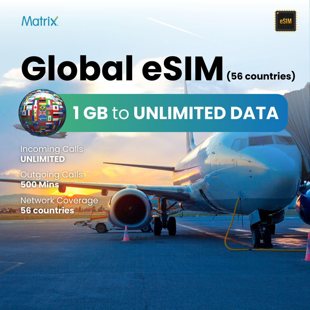 International eSIM for 56 countries (Global)