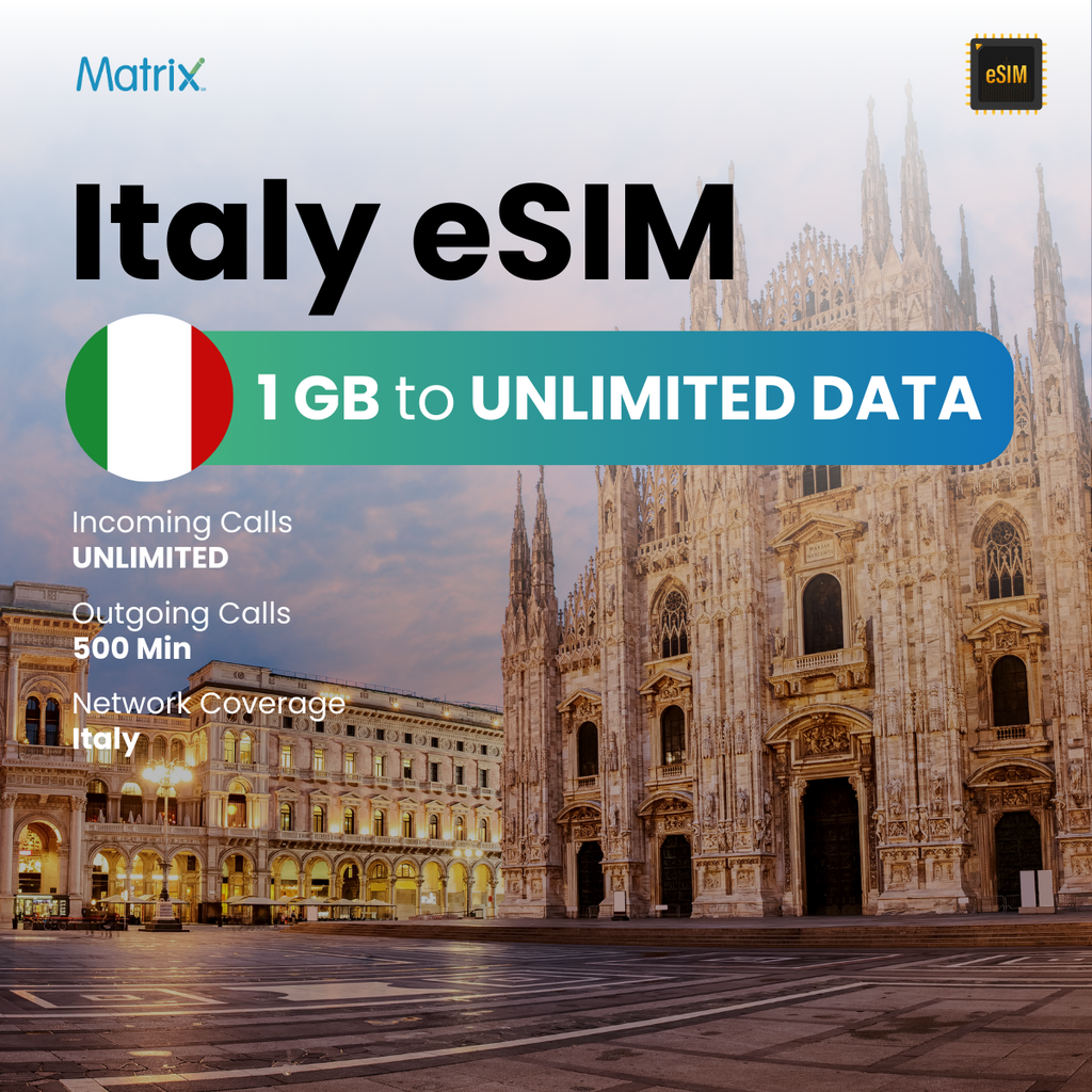 Buy International eSIM for Italy