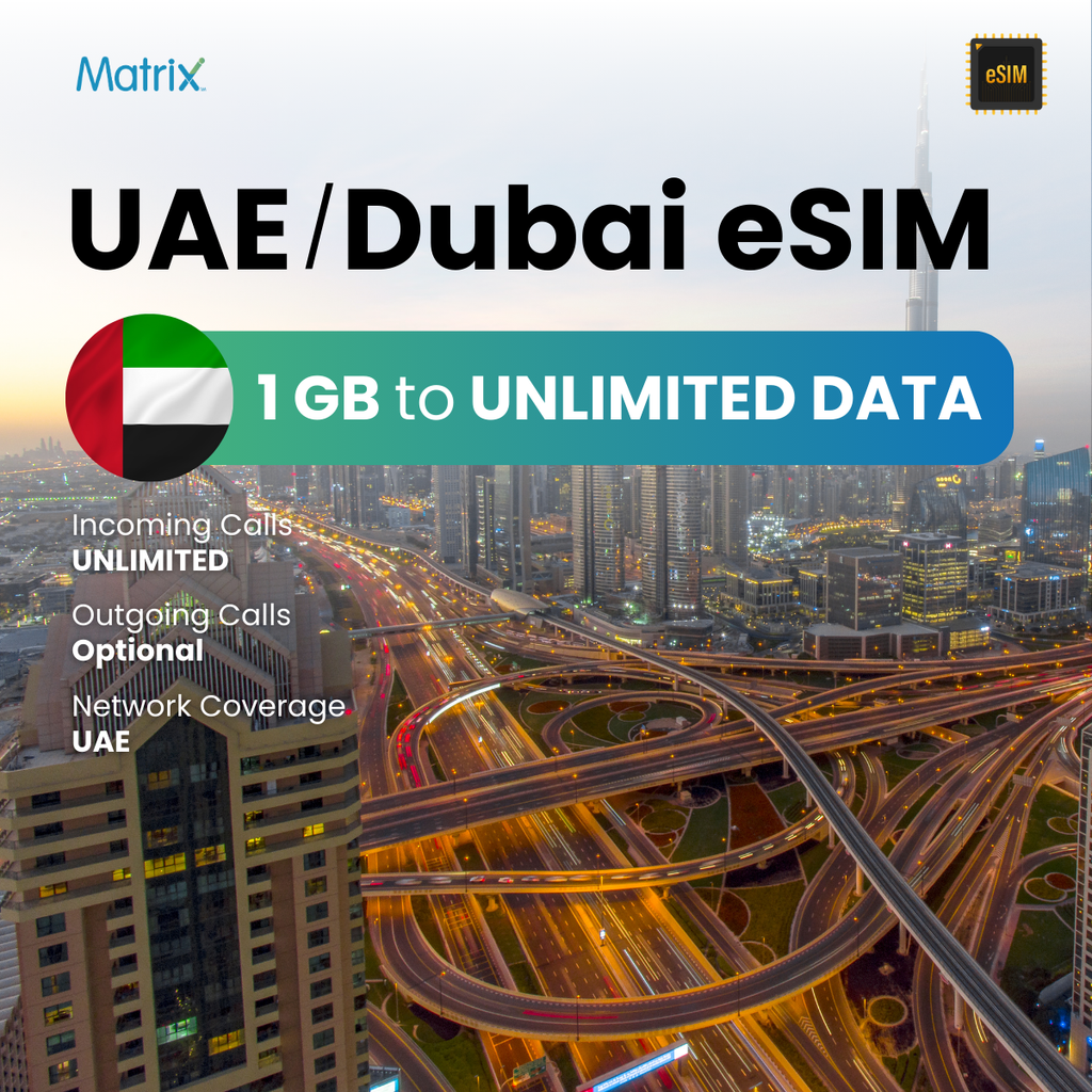 Buy International eSIM for UAE/Dubai